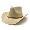 Hard Top Cowboy Hat Sun Protection Summer Hat Men'S And Women'S Panama Straw Hat Top Hat American Western Cowboy Hat New