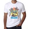 Men’s Vintage Tee Shirt Graphic T Shirt Summer Triangle Miami White