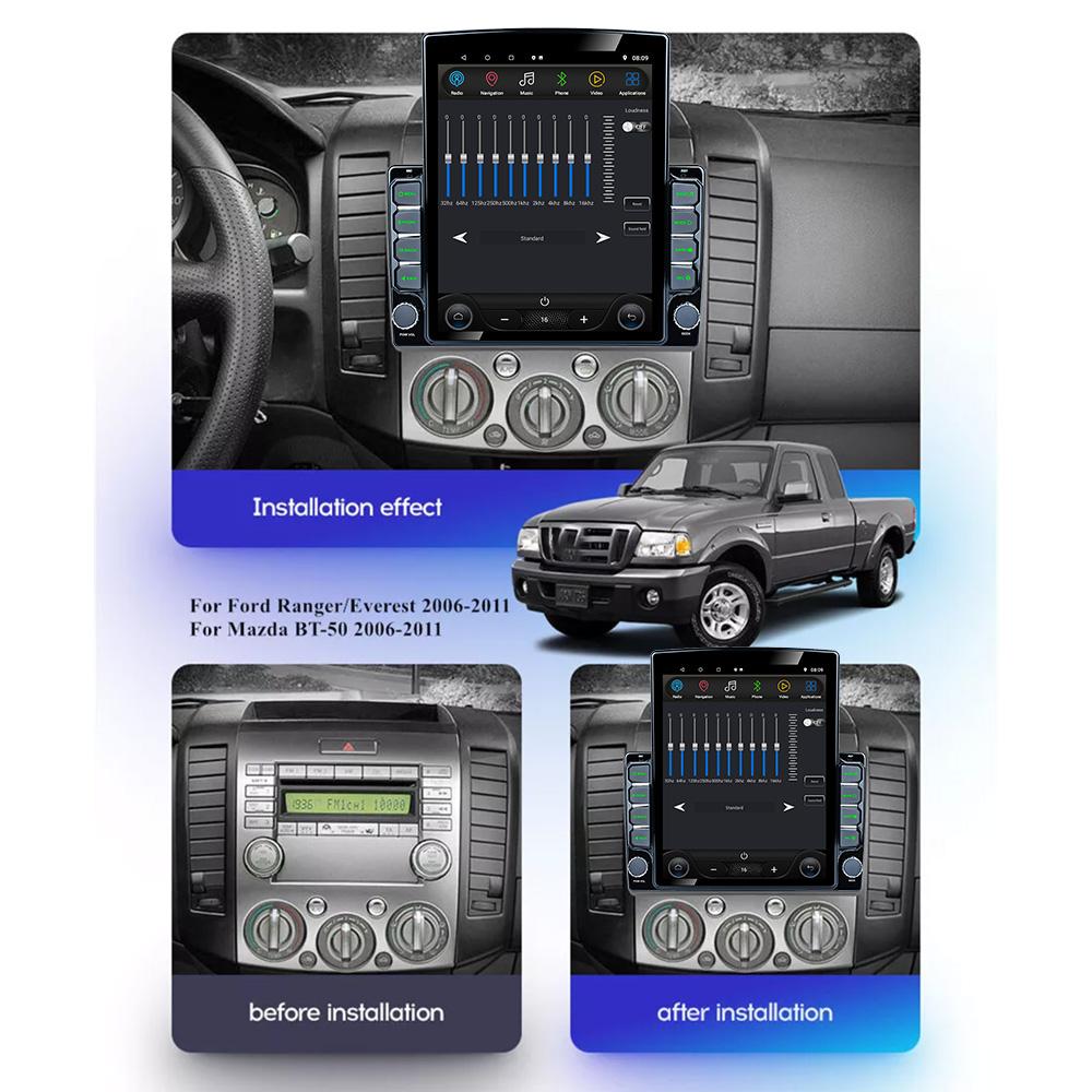 9.7" Vertical Style Tesla Screen Android Car Radio for Ford Everest Ranger/Mazda BT-50 GPS Navigation Multimedia Player 2din