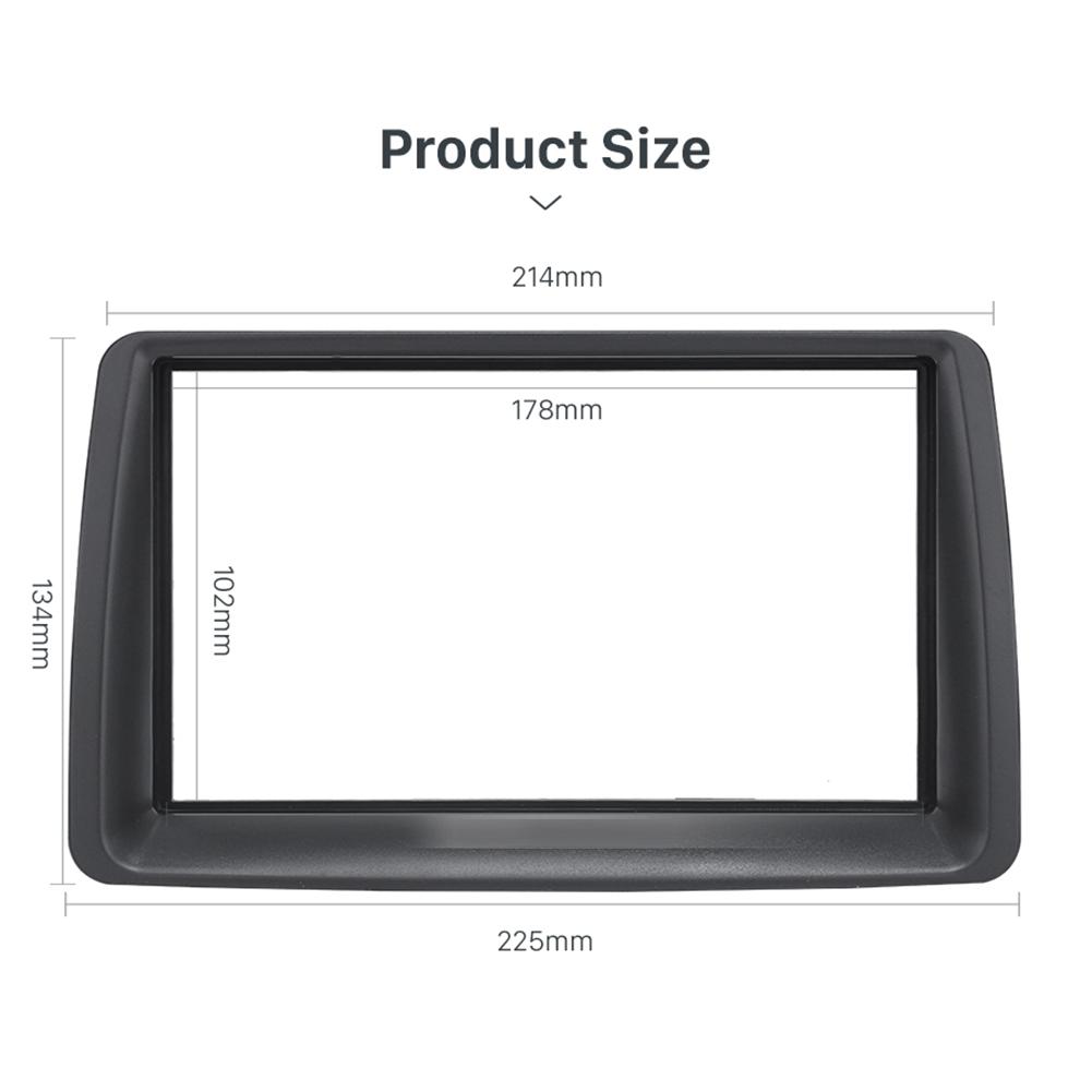 A82E-7 Inch 2 Din Car Stereo Radio Fascia Audio MP5 Installation Dash Adapter Frame Panel For 2003-2012 FIAT PANDA
