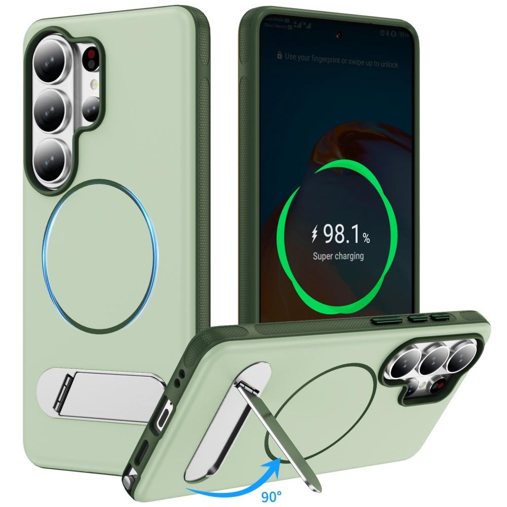 Матовый Металлический Держатель Магнитный Чехол для Телефона Для Samsung S26 S25 Ultra S24 S26 S23 Plus S25 FE Для Magsafe Беспроводная Зарядка Чехол