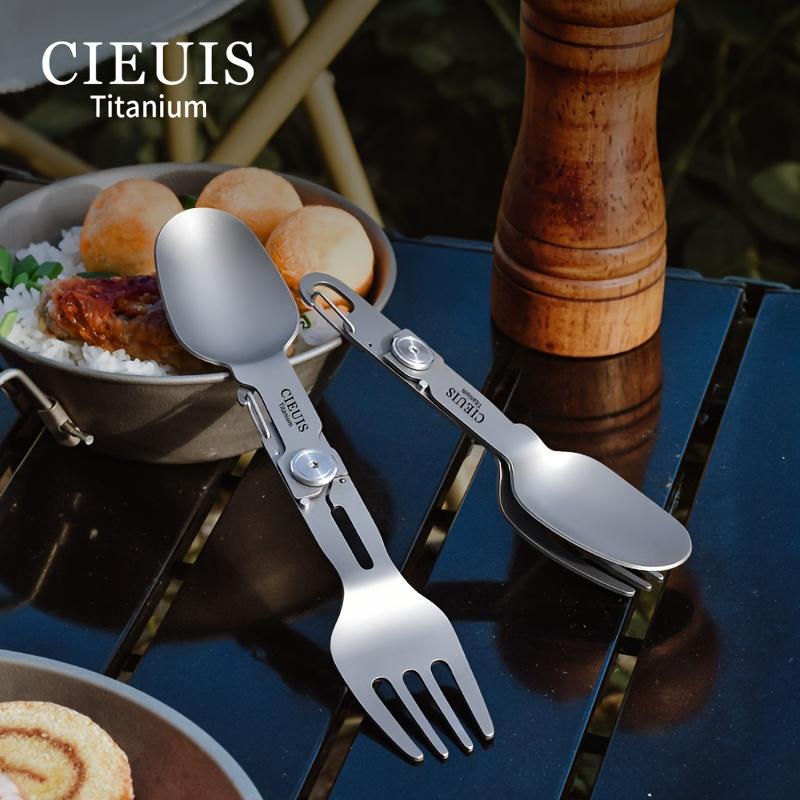 Набор столовой посуды из чистого титана для улицы и дома, нож, вилка, ложка, палочки для еды, дорожный, для кемпинга, портативный, нож, вилка, кухонные принадлежности