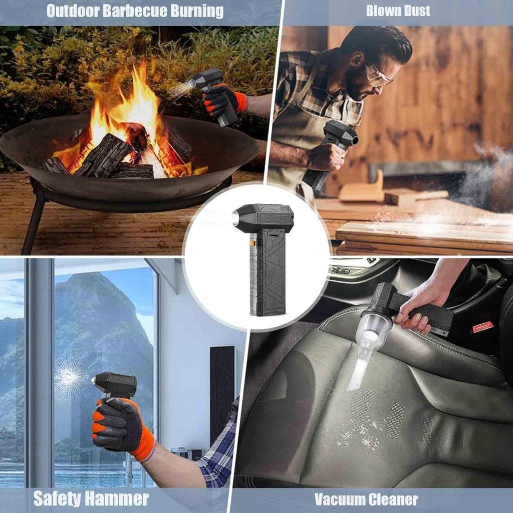 120 Вт Многофункциональный перезаряжаемый воздуходув 130000 об/мин Портативный беспроводной электрический пылесос Мощный мини турбореактивный вентилятор