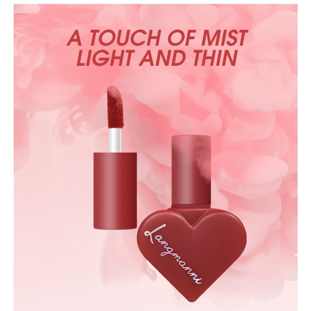 LANGMANNI New Mist Velvet Lip Gloss Set, 12 цветов, матовый красный костюм в форме сердца