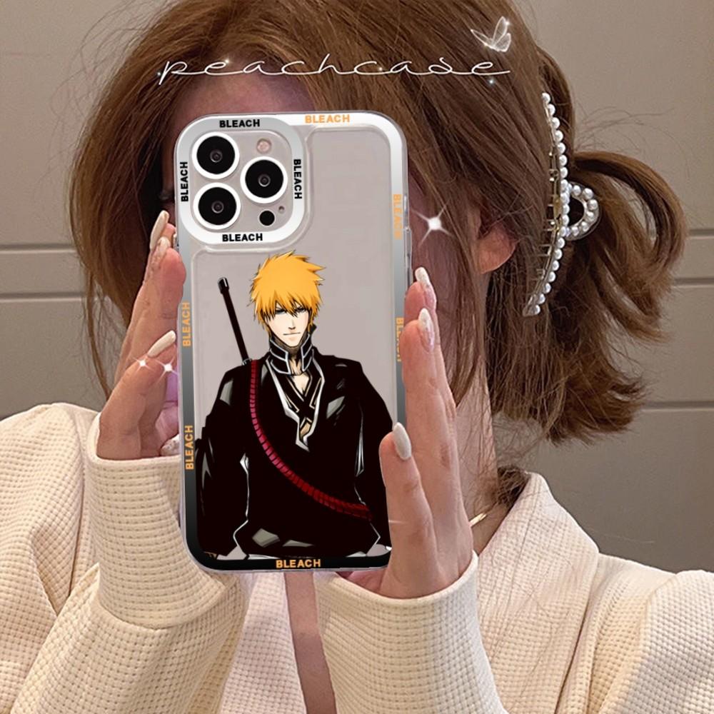 Чехол для телефона Bleach Куросаки Ичиго для iPhone 15 11 12 13 14 Mini Pro Max XR X XS TPU Прозрачный чехол