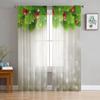 Christmas Tree Decoration Sheer Curtains Living Room Window Tulle Curtains For Bedroom Kitchen Home Decoration Voile Drapes
