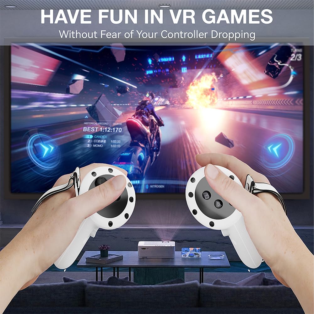 Силиконовый чехол для Meta Quest 3S, силиконовый чехол для 2-х контроллеров, защитная крышка для очков виртуальной реальности, защитная маска для глаз, салфетка для чистки чехла для 2-х кнопок