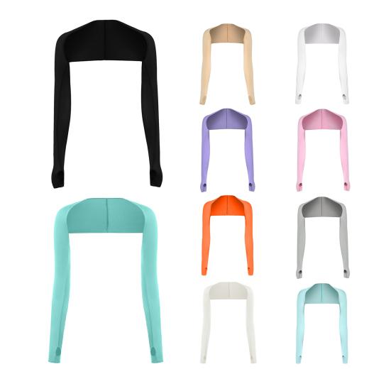 Солнцезащитные рукава для велоспорта, гольфа, анти-УФ, однотонный, ледяной, наплечный, быстросохнущий, повседневный, дорожный, охлаждающий, наплечный рукав