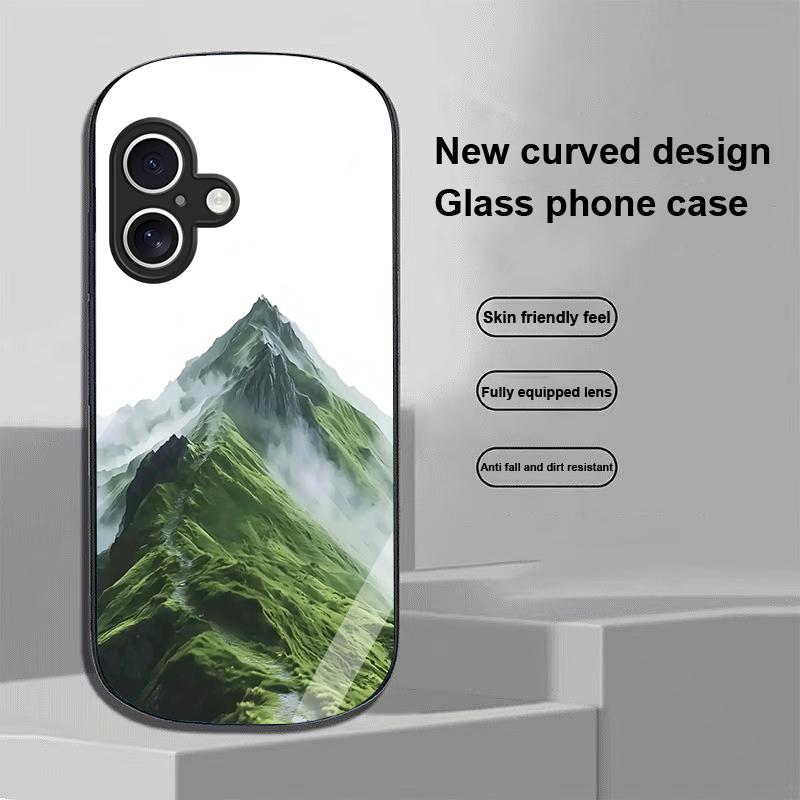 High Mountain Flow Для Apple IPhone 16 11 13 15 14 Pro Max 12 Mini 7 8 Plus XR XS Чехол для телефона из закаленного стекла эллиптической формы