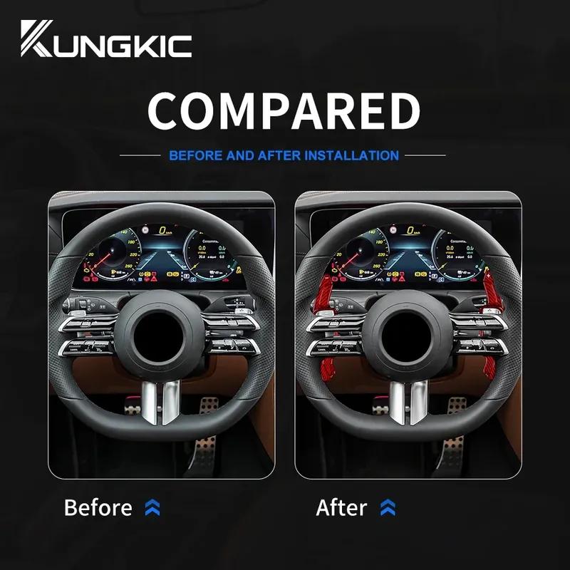 Жесткие подрулевые лепестки переключения передач из сухого углеволокна для Mercedes-Benz C-Class W206, E-Class W213 S213 C238 A238, S-Class W223