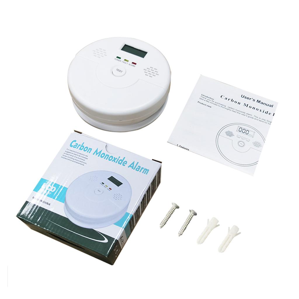 3 упаковки детектора угарного газа, ЖК-цифровой дисплей, сигнализация 85 дБ, работа от батареи, монитор CO, сигнализация
