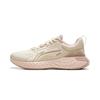 Li Ning Cloud Shield Амортизация Нескользящие Износостойкие Низкие Повседневные Беговые Кроссовки Женские Бежево-Розовые AGLU244-2