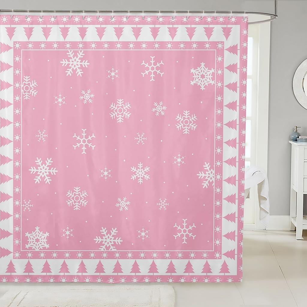 Рождественская Шторка для Душа с Котом, Милый Питомец Кот Животное, Наборы Штор для Ванной Комнаты, Рождественский Декор, Тканевая Шторка для Душа с Рождественской Шапкой