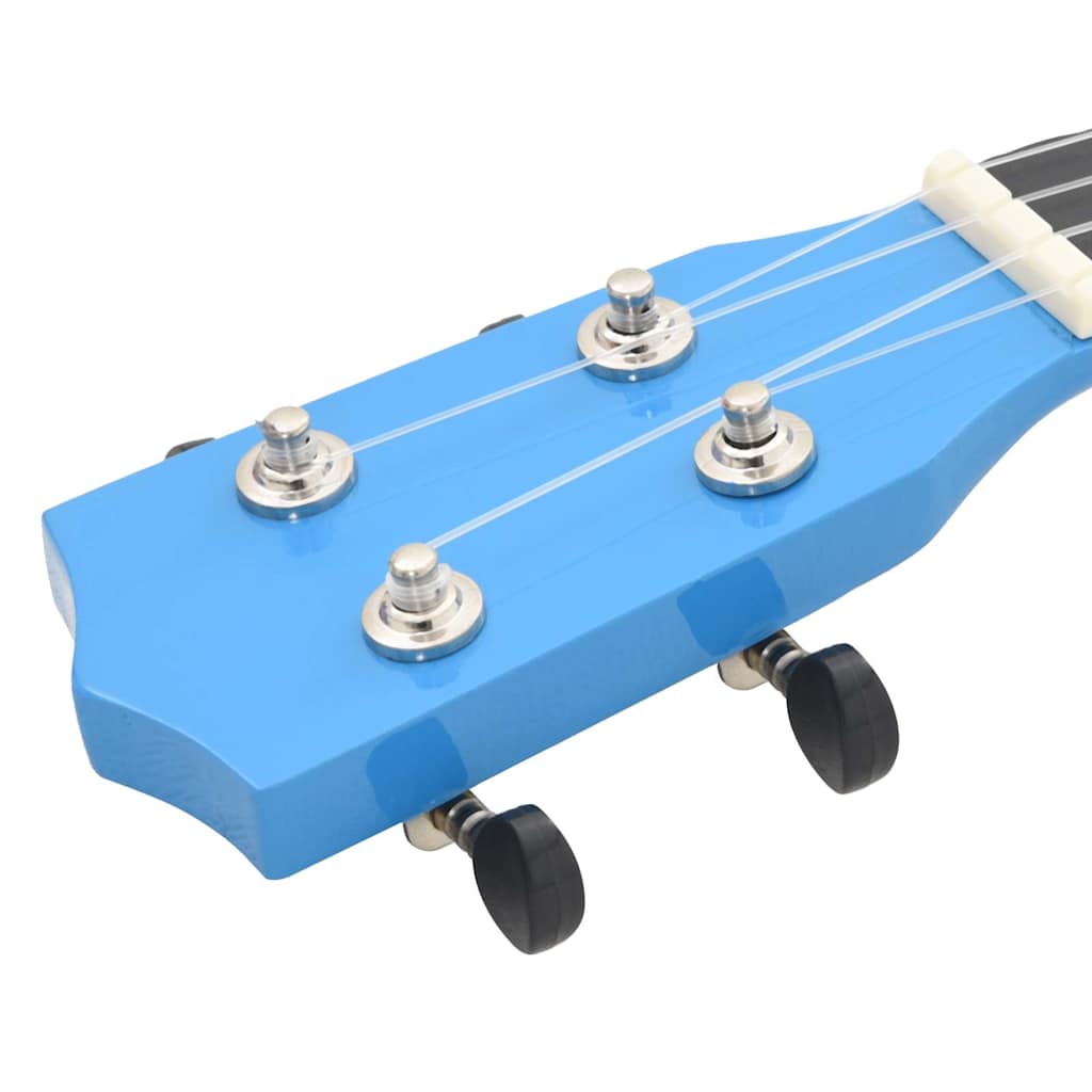 Soprano Ukulele Set with Bag for Kids Baby Blue 23