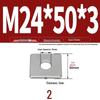 304 Stainless Steel Thickened Square Flat Washer for Curtain Wall (M4-M16)