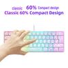Компактная игровая клавиатура K401 с 61 клавишей и RGB-подсветкой