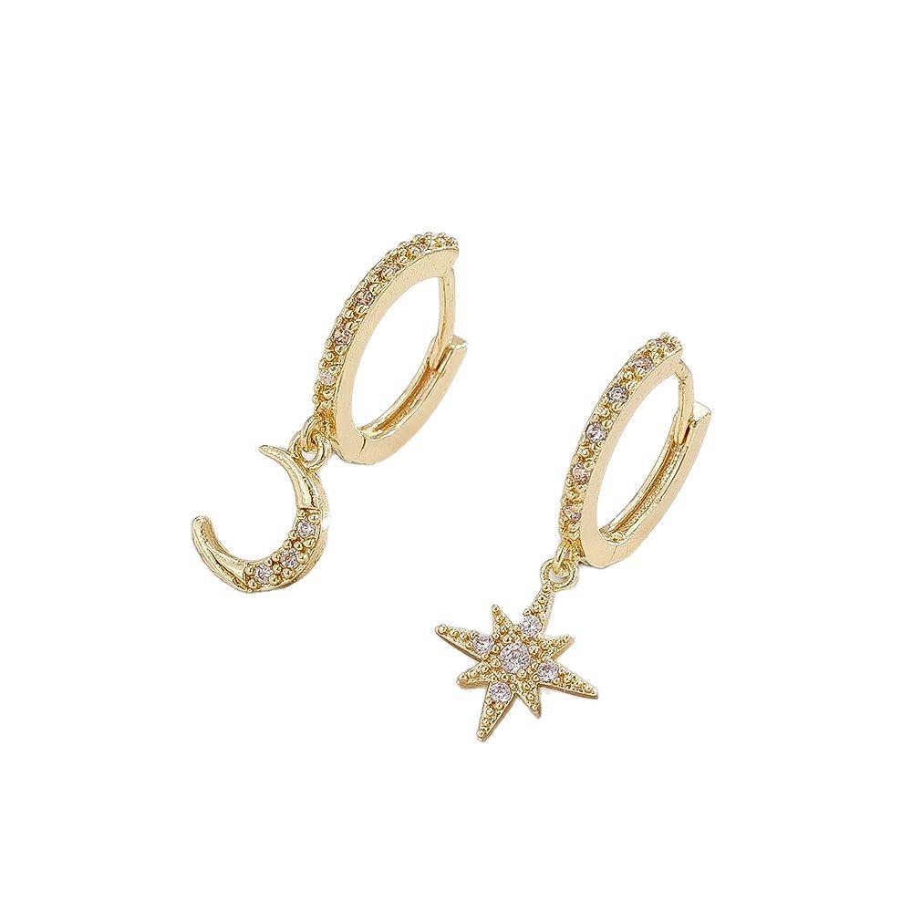 Горячо продаваемые асимметричные серьги-луны для женщин, модные, универсальные и высококлассные серьги