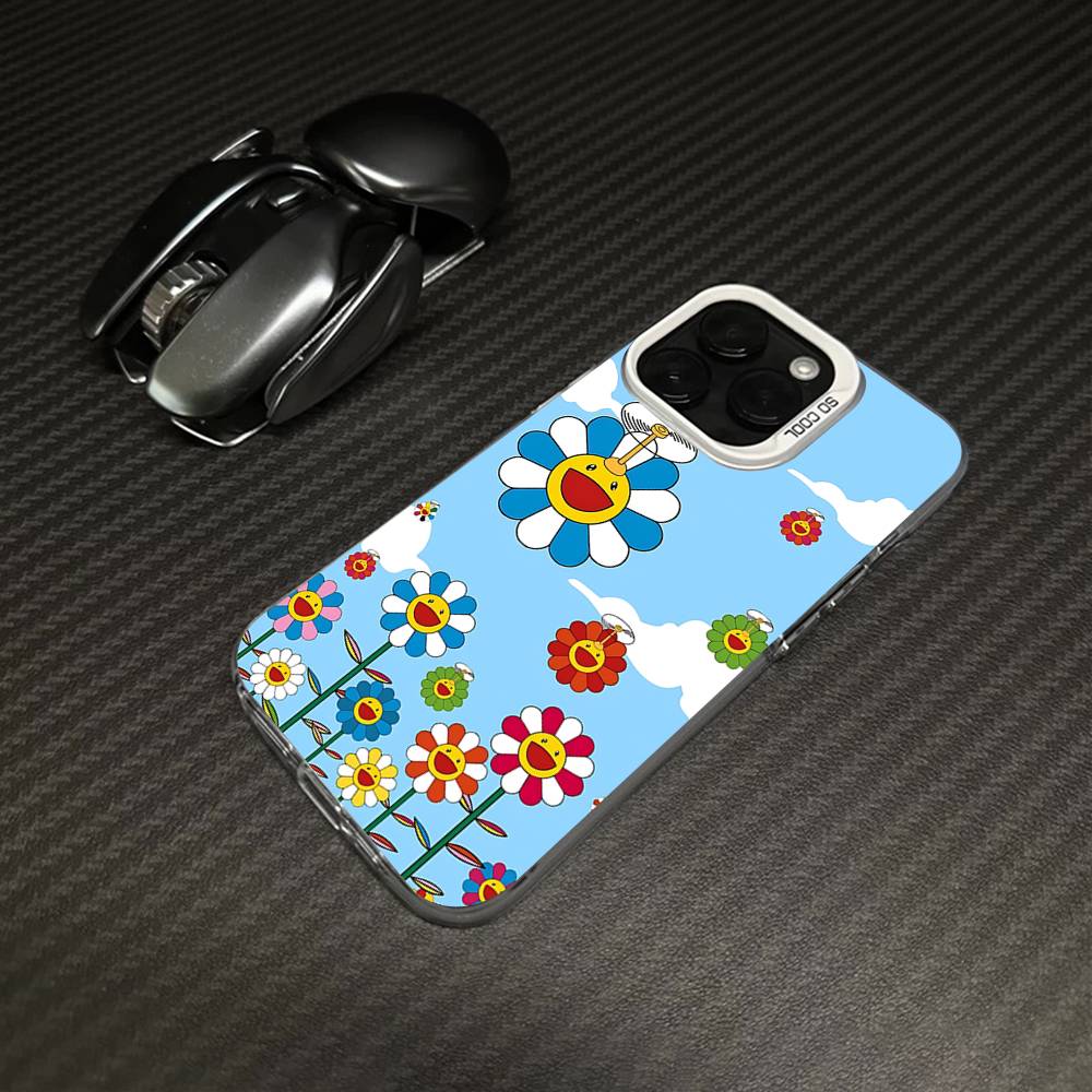 Чехол для телефона Art T-Takashi M-Murakami для iPhone 17 16 15 14 11 12 13 Pro Max Pro Plus Цветной Серебристый Чехол