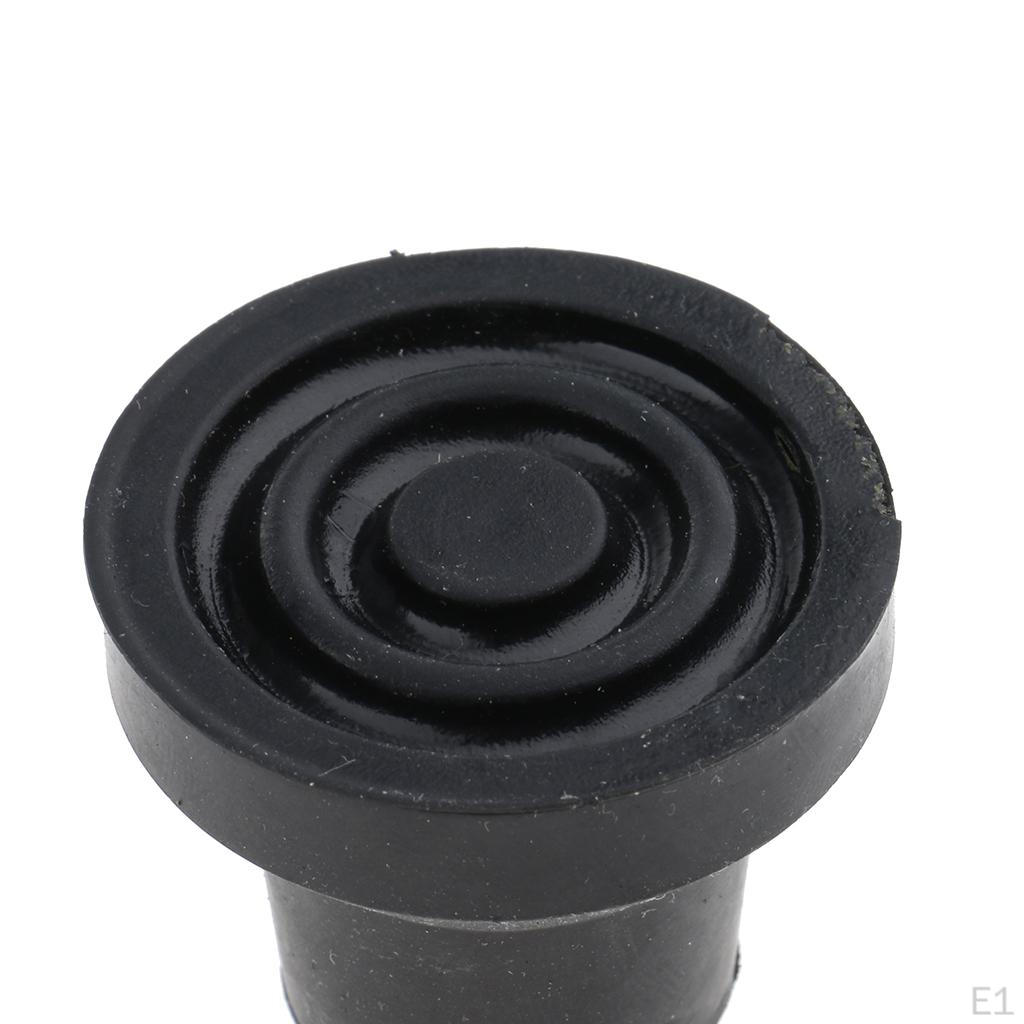 4 Rubber Walking Aid Foot for Canes, Crutch Tips, Non-slip 16 Black, 16mm