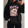 Мама Люблю Тебя Толстовки с Красивым Цветочным Узором Женская Повседневная Одежда в Стиле Комиксов Харадзюку Y2K Худи Осенний Флис Женская