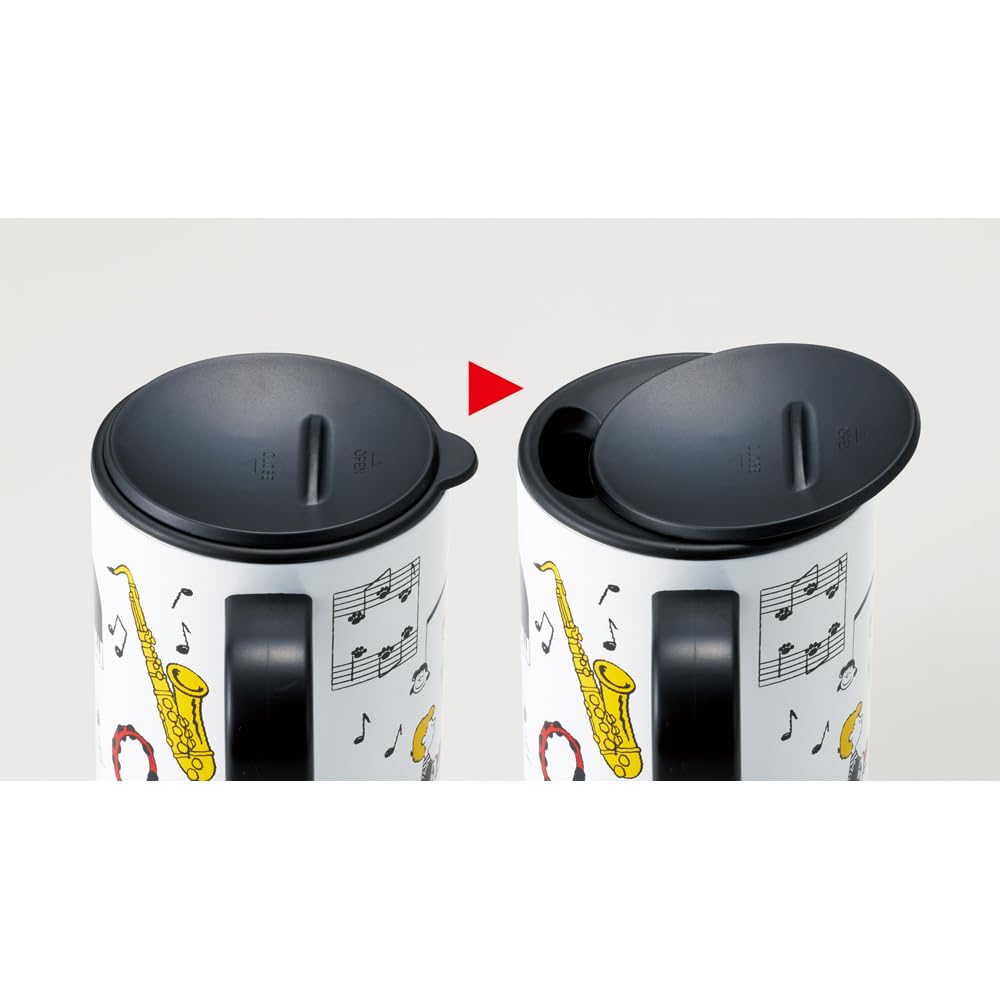 Кружка из нержавеющей стали Skater с крышкой, вакуумная изоляция, двойная структура, Snoopy Orchestra, 330 мл, термо/холод STMG4N-A