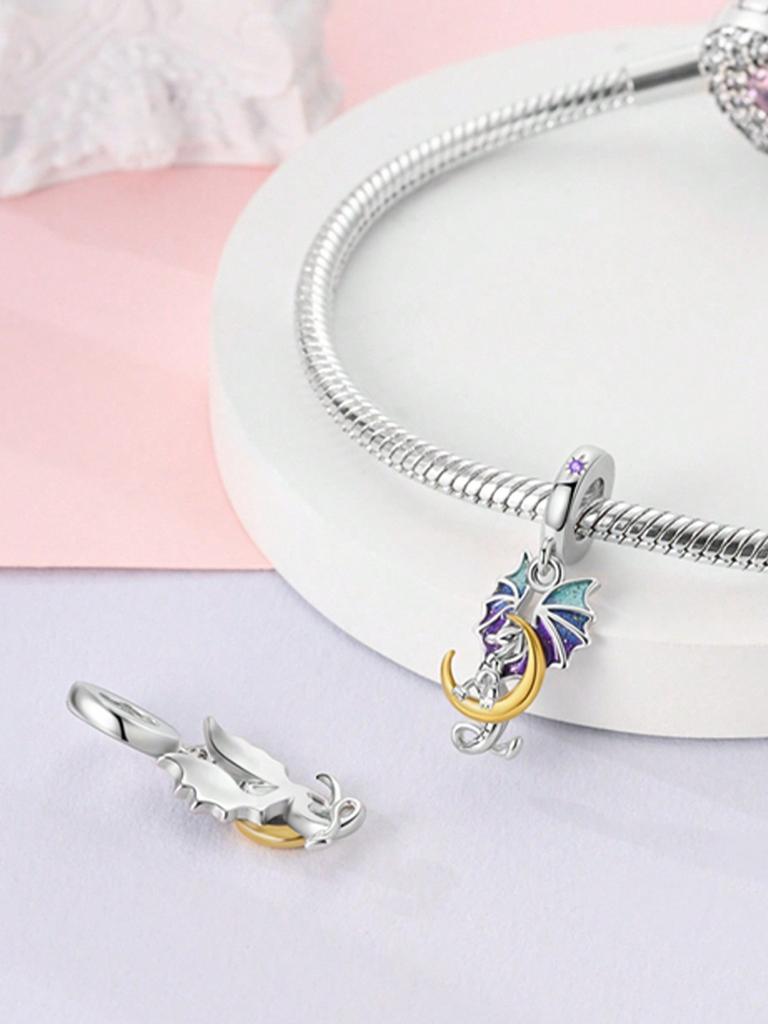 Copper Metal Plated Authentic Original Charm Bead Components Dinosaur Bead Components Compatible With Bracelet High Quality Fine Jewelry Women's High