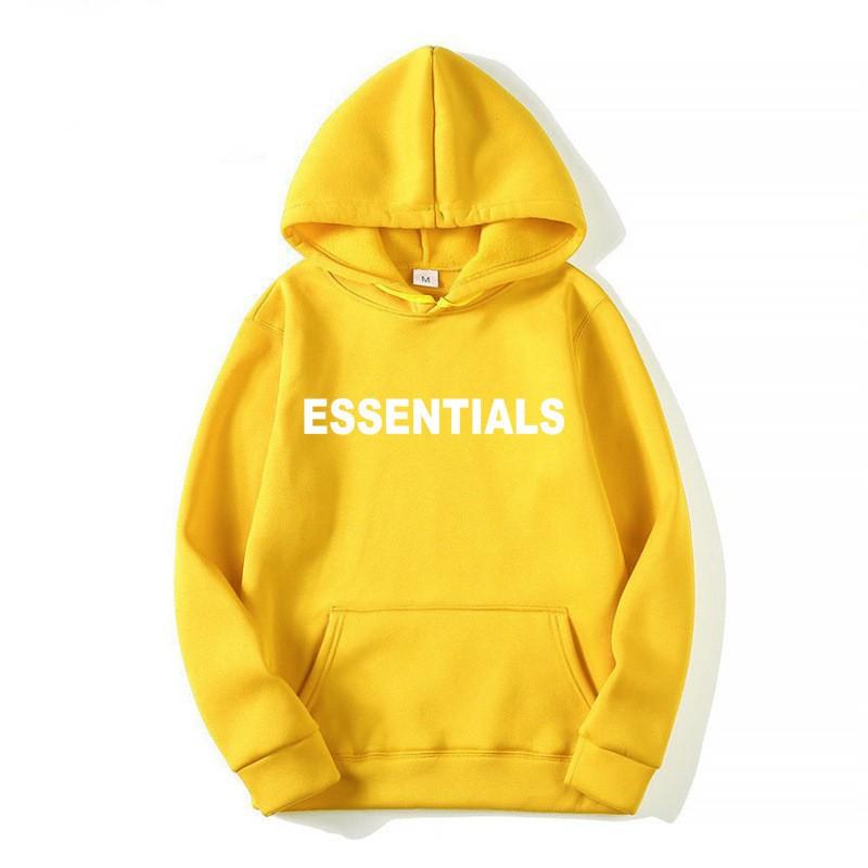 Essential Streetwear Couples Hooded Sweatshirt Unisex Oversized Pullover Casual Wear