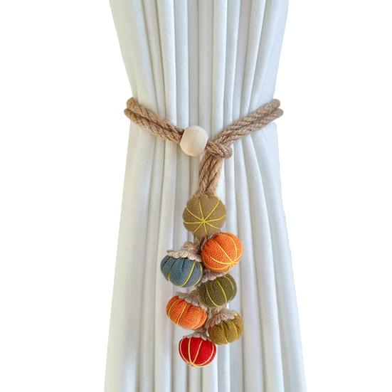 Хэллоуин Тыква Подхват для штор Фермерский дом Регулируемый ремешок Фрукт Овощ Декоративная драпировка Держатели для оконных штор Подхваты Аксессуары для штор
