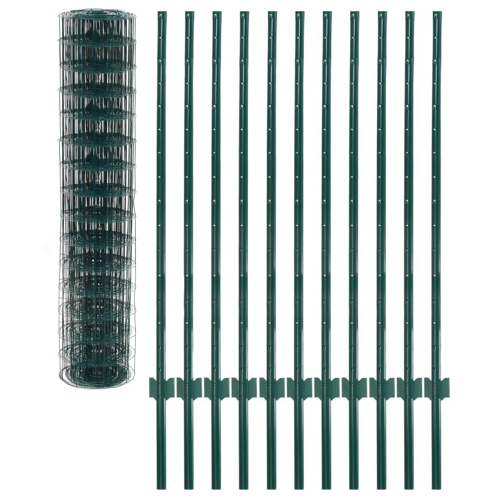 Metal Fence Steel 20 x 1.2 m Green