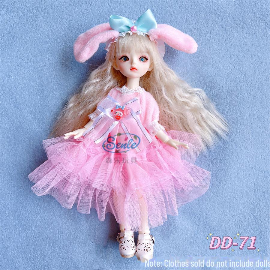 30 Cm 6-Point BJD Doll Dress Set - Lolita Style Clothes for Doll Dress-Up