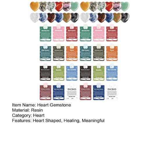 Драгоценный камень в форме сердца, подарки на День святого Валентина для детей, мальчиков и девочек, камень любви в форме сердца