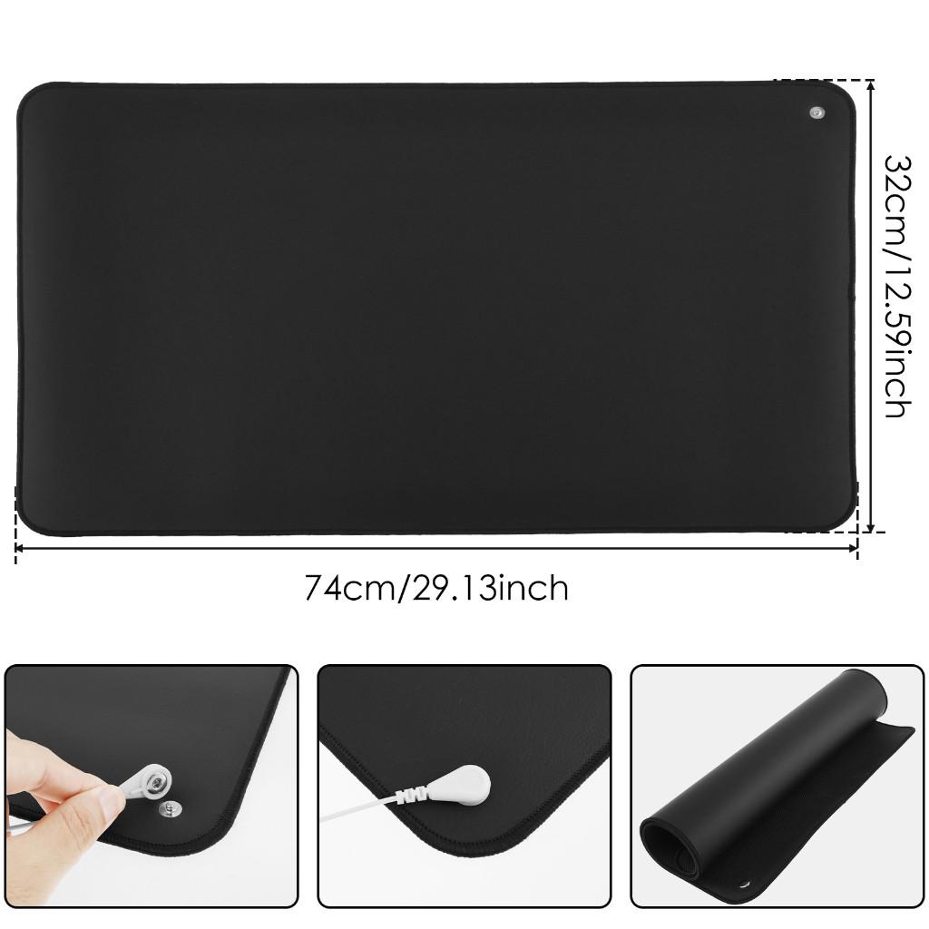 Нескользящий кожаный заземляющий матрас, заземленная терапия, заземляющий коврик для ног, проводящая заземляющая накладка для всего тела