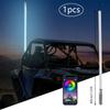 1 шт. RGB светодиодный кнут Светодиодный автомобильный светодиодный свет RGB Водонепроницаемый Гибкий Пульт ДУ Приложение Управление музыкой Светодиодный флагшток для внедорожника Квадроцикла UTV RZR