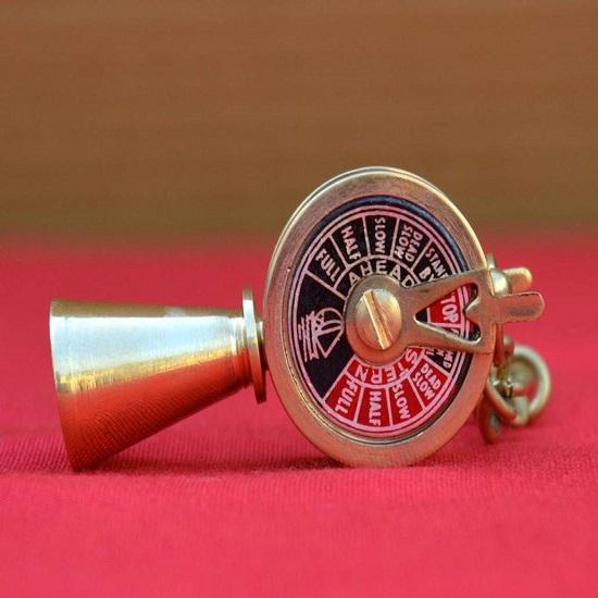 Латунный брелок-телеграф Блестящая отделка Из чистой латуни Сделано Размер 2 дюйма