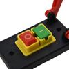 Electromagnetic Pushbutton Switch 5Pin 240V AC KJD17BD 16 3 with Stop Cover for Lathe Saw and Garden Machinery