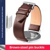 Тонкий кожаный ремешок 12 14 15мм 16мм 18мм 19мм 20мм 22мм Для Tissot Longines Casio Браслет Мужской женский Коричневый синий Белый браслет