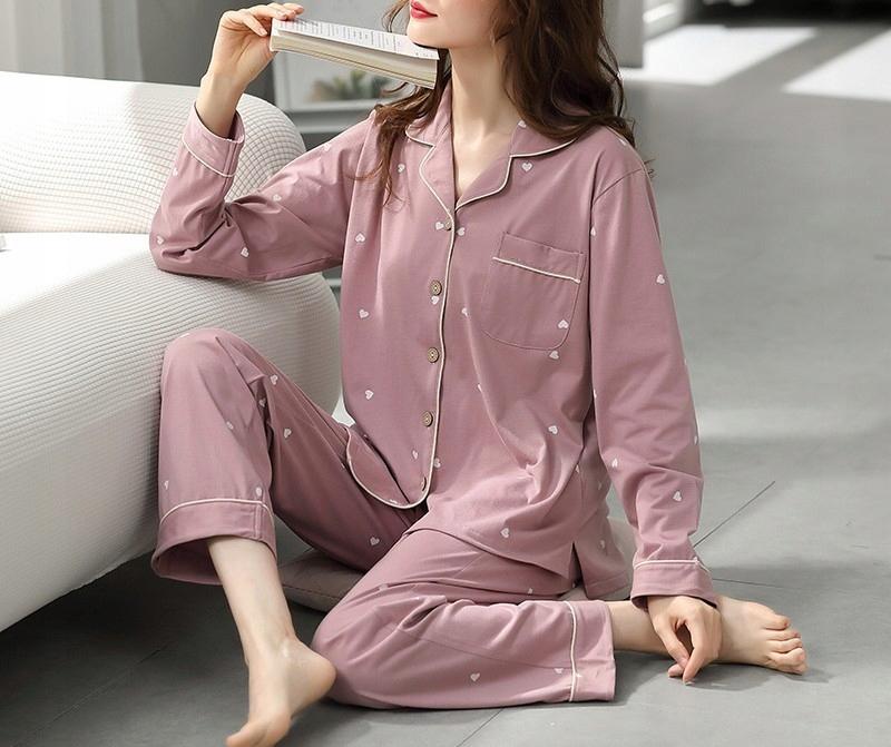 women' pajamas set with a button-down shirt and pants for the hospital or sanatorium 4XL