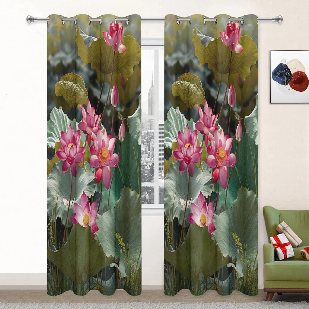 Шторы Lotus High Shading для гостиной, затемняющие шторы для спальни, эстетичные шторы для спальни, новые
