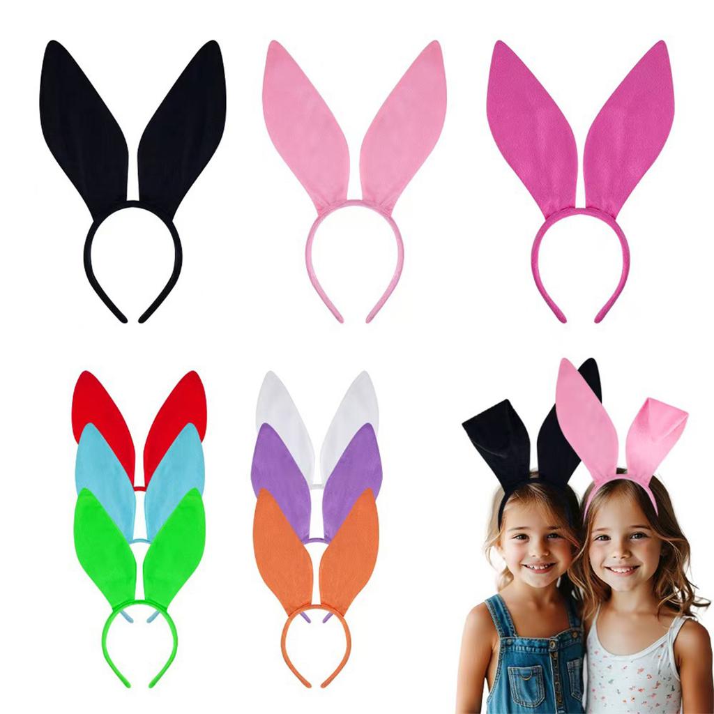 Rabbits Ears Hairband Photo Props Easter Hair Hoop Headband Party Headpiece Fun Headbands for Music Festival