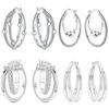 Серьги Orstarry из серебра S925 Изысканный темперамент Серьги-змеи с двойным кругом для женщин Подарок на день рождения