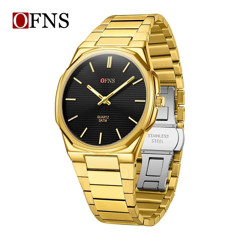 OFNS 5316 Fashion Quartz Watches for Men Elegant Simple Design 30M Waterproof Luminous Stainless Steel Casual Business Men Watch