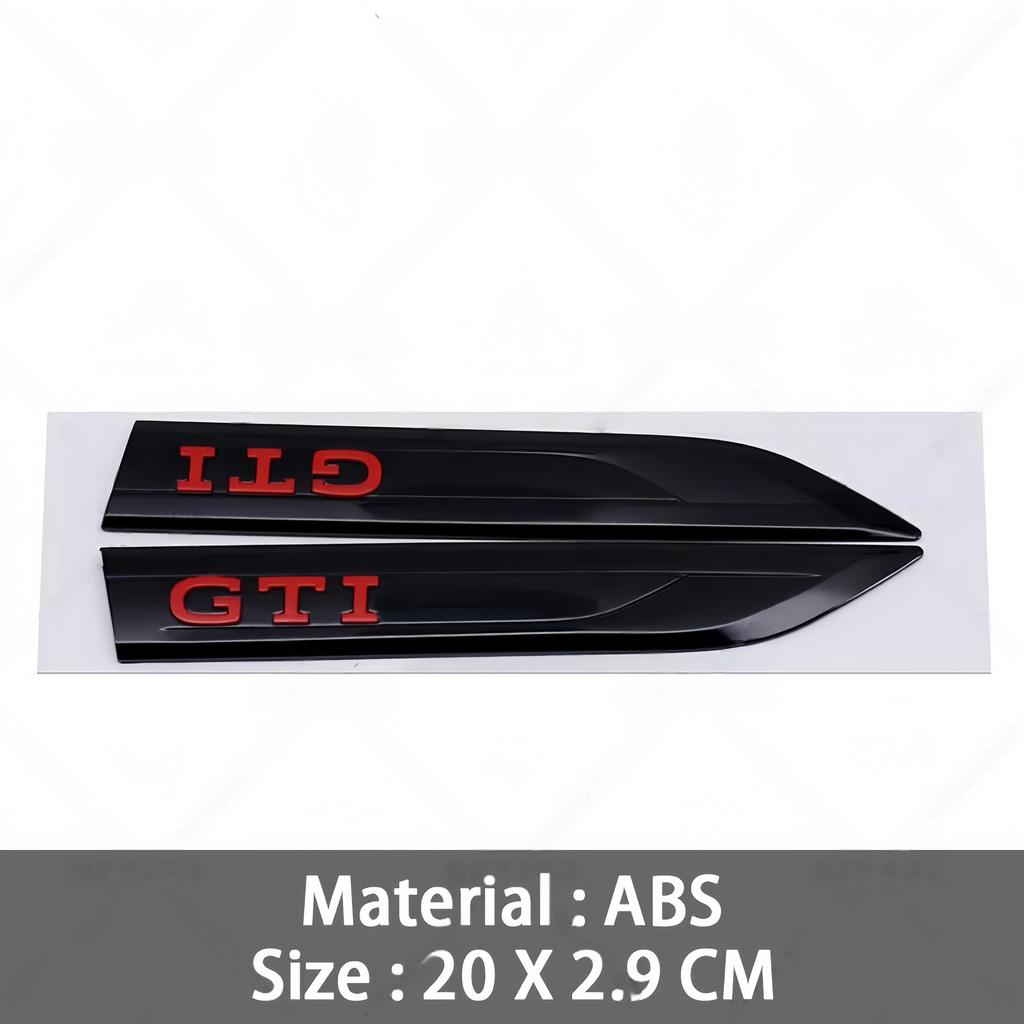 3D ABS GTI GTD Emblem Decal Car Door Side Fender Badge Sticker High-Quality Automotive Exterior Accessories