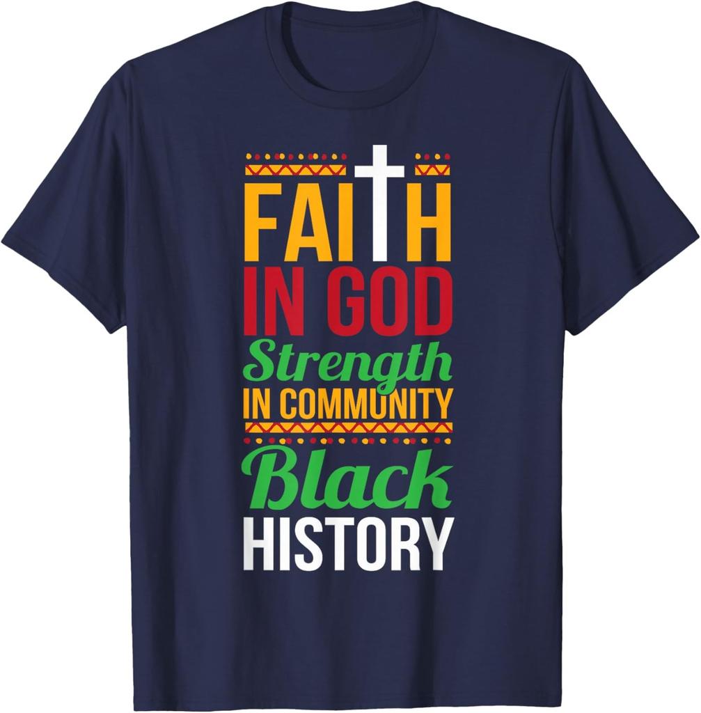 Faith In God Strength In Community Unisex T-Shirt