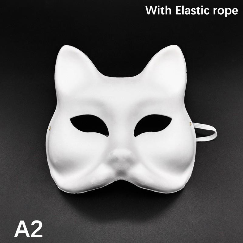 Пустые самодельные маски для маскарада, маски для лица кошки, реквизит, поддающийся покраске, костюм для косплея, декор для вечеринки, реквизит для творчества
