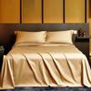 Summer Luxury Satin Silk-like Bed Sheet Set (Flat Sheet + Fitted Sheet + Pillowcase) Solid Color Mattress Cover Twin Full Queen
