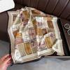 Модные Роскошные Квадратные Шарфы 70см Женские Мягкие Атласные Банданы Маленький Дизайн Тартан Галстуки Резинки для Волос Сумки Фуляр Шаль