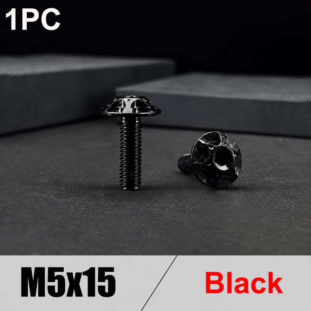 M5/M6 x15mm Titanium Bolts Titanium Decorative Bolts Durable Motorcycle Screw
