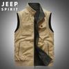 Мужской двусторонний жилет для рыбалки и активного отдыха JEEP SPIRIT с множеством карманов