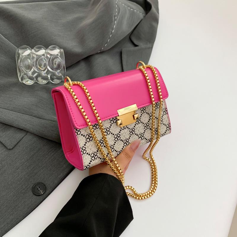 Ретро мода красивая цепочка маленькая квадратная сумка 2024 лето новая популярная простая индивидуальная сумка через плечо женская