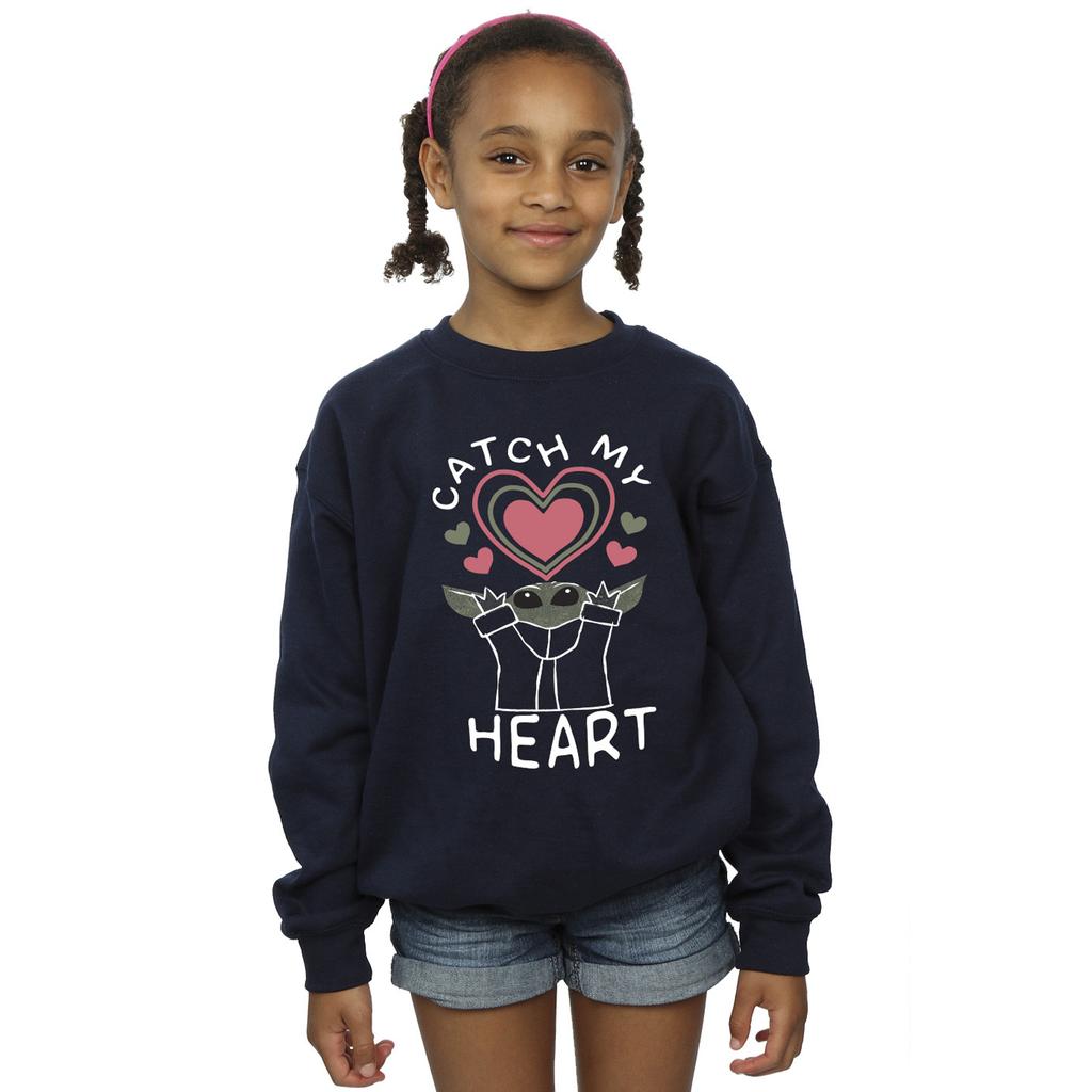 Star Wars The Mandalorian Girls Catch My Heart Sweatshirt